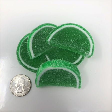 Lime Fruit Slices - Cavalier Candies Fruit Slices Lime flavor jelly candy 2 pounds