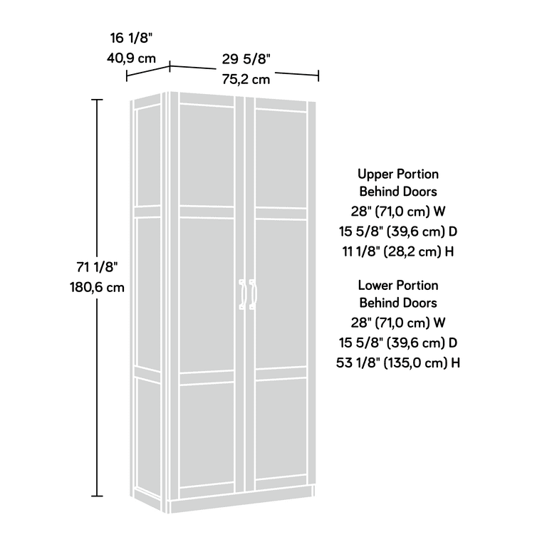 Sauder Wardrobe Storage Cabinet in Cinnamon Cherry