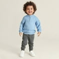 thumbnail image 2 of Bobifish Big Boys Beige Quarter-Zip Sweater Cable Knit Pattern Neck Sweater Long Sleeve Knitted Warm Boys Girls Casual Outdoor Pullover, 2 of 8