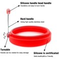 thumbnail image 3 of Silicone Egg Ring, Egg Rings Non Stick, Egg Cooking Rings, Perfect Fried Egg Mold or Pancake Rings (Red,4pcs), 3 of 5