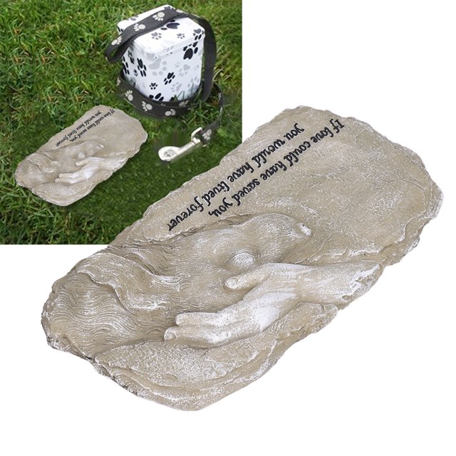 Piedra sepulcral conmemorativa, piedra conmemorativa exquisita del animal doméstico durable para el patio trasero para la decoración del césped,Piedra conmemorativa para mascotas Piedra conmemorativa Higoodz Cocina, Decoración y Otros