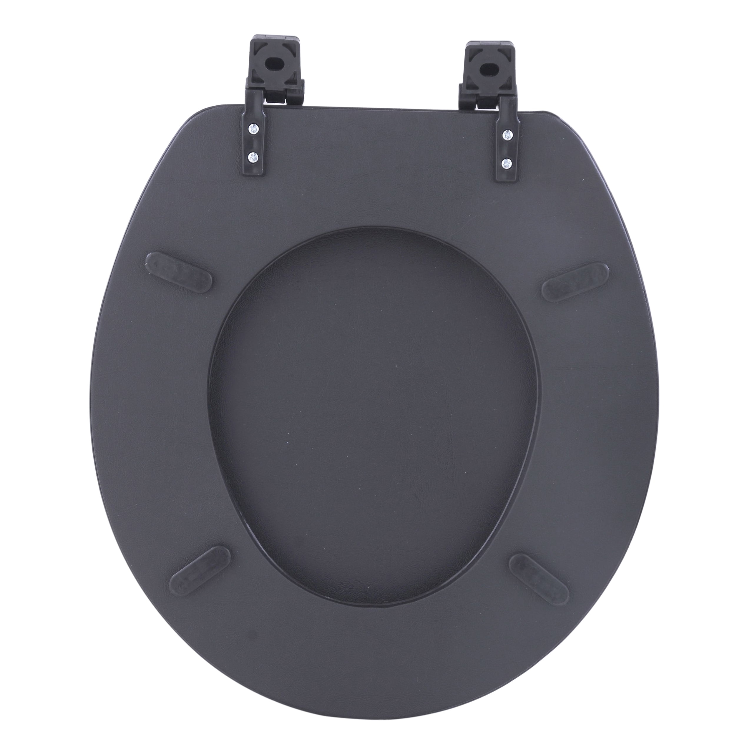 Park Avenue Collection Fantasia 17 Inch Black Soft Standard Vinyl Toilet Seat