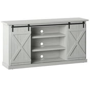TwinStar Home Farmhouse TV Stand with Sliding Barn Doors for TVs up to 70, Sargent Oak