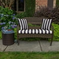 thumbnail image 5 of Casual Cushion Stripe Sunbrella® Fabric 1-Piece Outdoor Throw Pillow, 20"W x 20"L, Maxim Navy, 5 of 5