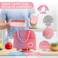 thumbnail image 4 of Loncheras para Niños Adultos Gran Capacidad, Caja Bento de Fugas con Compartimentos y Termo de Sopa, Caja Fiambrera Sellada Kit para Microondas y Cubiertos (Rosa-Rosa, 27PCS), 4 of 4