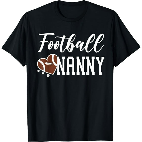 Playful Comfort Tee - Football Nanny Love Heart Football T-Shirt