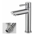 thumbnail image 1 of Chrome Surface Cold Water Bathroom Sink Faucet with Removable Aerator, Durable Copper Construction, Compatible with Standard Fixtures, 1 of 5