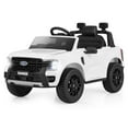 thumbnail image 3 of Costway Coche para niños Ford Ranger con licencia de 12 V y cesta de almacenamiento con mando a distancia, color blanco, 3 of 3