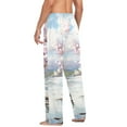 thumbnail image 6 of Men's Pajama Pants Cherry Pink Green Trees Cotton Long Sleepwear Lounge Pants S, 6 of 7
