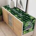 thumbnail image 4 of St. Patrick's Day Table Runner - 90 Inch Long, Kitchen Dining Table Runner Dresser Scarves, Spring Green Truck Clovers Flowers Plaid Farmhouse Decor for Coffee Tables Wedding Party Banquet, 4 of 8
