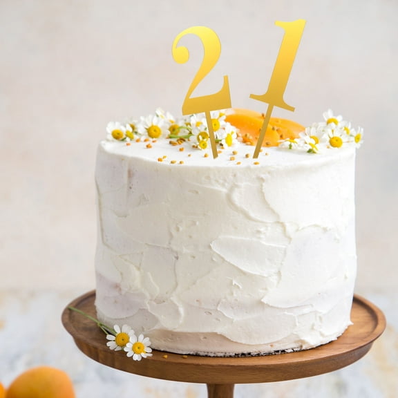 Masteelf 2 Sets Birthday Party Supplies Birthday Cake Ornaments Dessert Topper Numbers Cupcake Toppers Birthday Party Decorations Acrylic Birthday Cupcake Topper