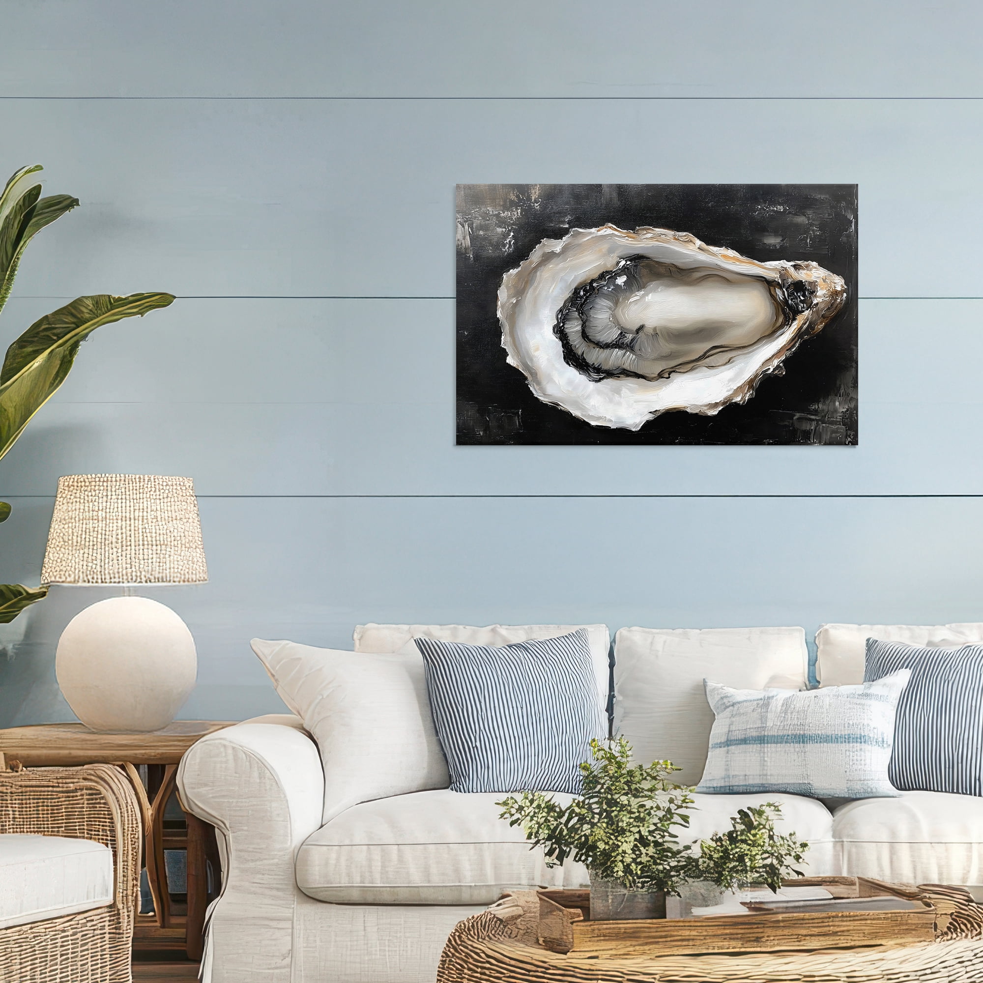 Stupell Industries Black Oyster Pearlescent Shell Canvas Wall Art, design by LSR Design Studio