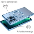 thumbnail image 5 of Case for iPhone 13 Pro Max [Compatible with MagSafe] Soft TPU Bumper Anti-Drop Anti-Scratch Shockproof 360 Degree Heavy Duty Protective Slim Luxury Plating Clear Magnetic Cover - Blue, 5 of 14