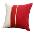 thumbnail image 2 of Riguas Pillow Case Plush Two-color Splicing Throw Pillow Cover Soft Stylish Decorative Cover with Hidden Zipper for Home, 2 of 7