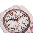 thumbnail image 3 of Reloj de Pared de Estilo Europeo de la Vendimia con el patrón de la Torre Eiffel números arábigos ge Pared para la decoración casera Estilo retro reloj Spptty decoración hogareña, 3 of 8