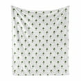 thumbnail image 1 of Tropical Soft Flannel Fleece Throw Blanket, Palm Tree Tropic Accents Inspired Hawaiian Island Forest Illustration, Cozy Plush for Indoor and Outdoor Use, 50" x 60", Lime Green White, by Ambesonne, 1 of 6