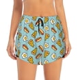 thumbnail image 4 of Lsque Hot Dog Pizza Printed Women's Running Shorts with Liner Pockets,Elastic Quick Dry Workout Athletic Gym Yoga Shorts,Womens High Waist Shorts-, 4 of 9