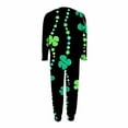 thumbnail image 6 of Levmjia Womens Pajama 2 Piece Set Casual Long Sleeve Tops Pants Plus Size St. Patrick Printed Outfit Soft Polyester Sleepwear Home Wear Comfort, 6 of 6