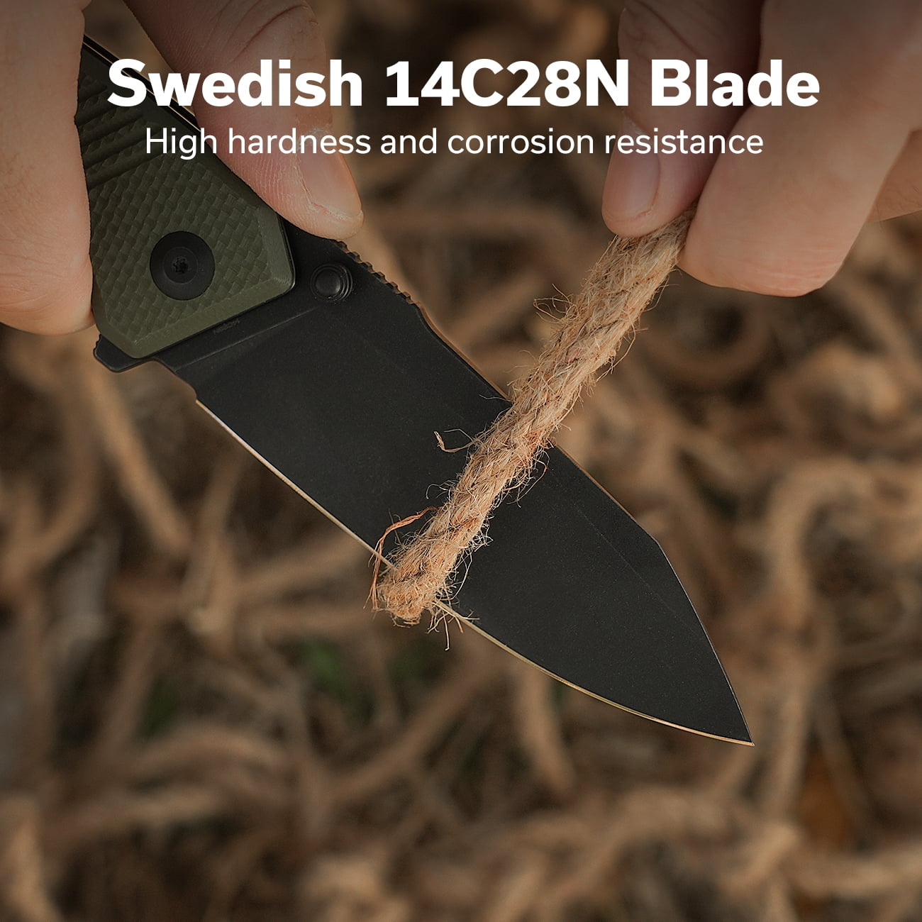 CIVIVI Placoid Pocket Knife, Folding Knife with 3.67" 14C28N Blade G-10 Handle C23079-3