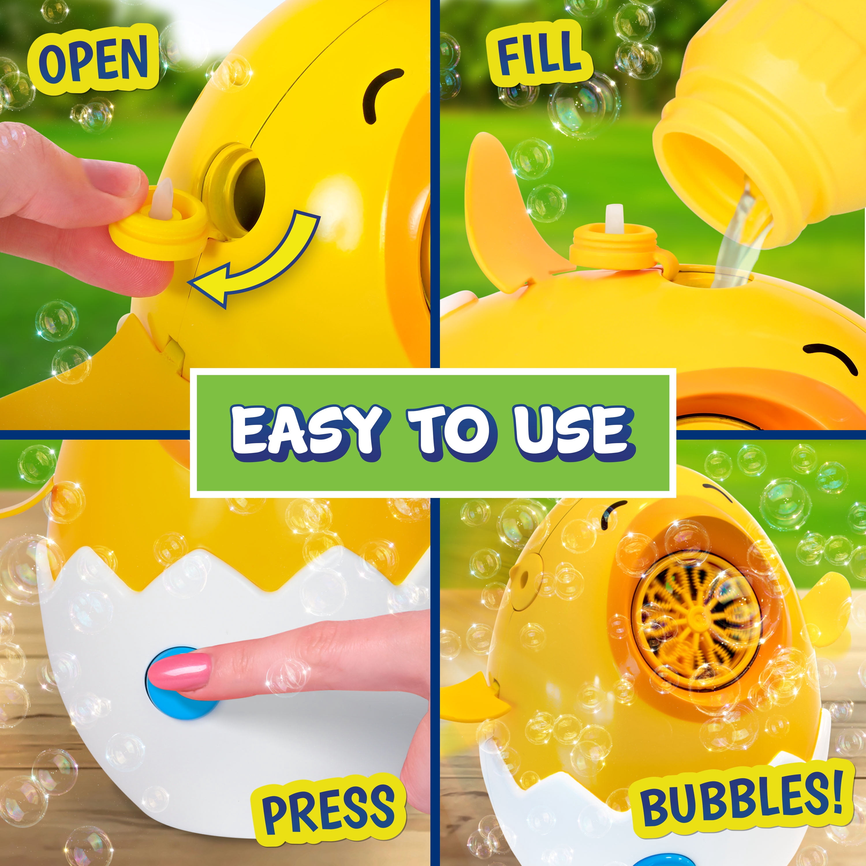 Play Day Dancing Chick Bubble Blower with 4 fl oz solution for Children Ages 3 and up