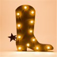 thumbnail image 1 of Glitzhome Chapiteau de Botte de Cow-Boy LED Pendaison Murale, 1 of 1