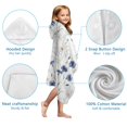 thumbnail image 7 of White Daisy Flower Pattern Hooded Bath Towel，50"x30" for Ages 3 To 12 Kids, Quick Dry Lightweight Soft Microfiber Hood Beach Towel Cover Up for Kids, 7 of 7
