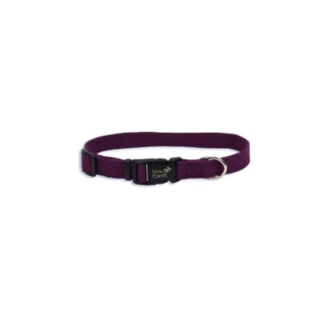 Sox Fiber - Coastal Pet Products New Earth 14301 EGP08 3/8 Inch Natural Fiber Soy Adjustable Dog Collar, X-Small, 6 to 8 Inch, Eggplant