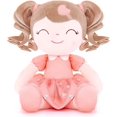 thumbnail image 4 of Gloveleya 16 " Girls' Curly Hair Plush Doll, Orange Dress, 4 of 7