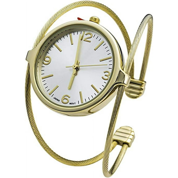 Blekon Collections Japanese Quartz Women's 31mm Case Double Wire Bangle Watch