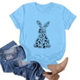 thumbnail image 2 of Tauxra Hauts d'Été à Manches Courtes pour Femmes, T-Shirts à Col Rond pour Femmes, Blouse T-Shirt Décontractée à Imprimé de Pâques, 2 of 5