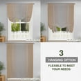 thumbnail image 5 of Beige Gray Ombre Tie Up Curtain Valance for Window, Adjustable Rod Pocket Window Curtains Shades, Modern Gradient Abstract Art Light Filtering Valance Drapes for Living Room Bathroom Bedroom 52"x63", 5 of 9