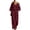 Wine, variant on Women's Linen 2 Piece Outfit Oversized Button Down Shirts High Waist Pleated Wide Leg Pants Matching Tracksuit Set office Casual Outfits Wine