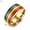 Rainbow ring 2, variant on Mens&Women Rings Stainless Steel Silicone Rainbow Band Comfort Gear Couple Ring-gold Silicone-12