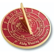 40th Ruby Wedding This Unique Sundial Gift Idea is A Great Present for Him, for Her Or for A Couple to Celebrate 40 Years of Marriage