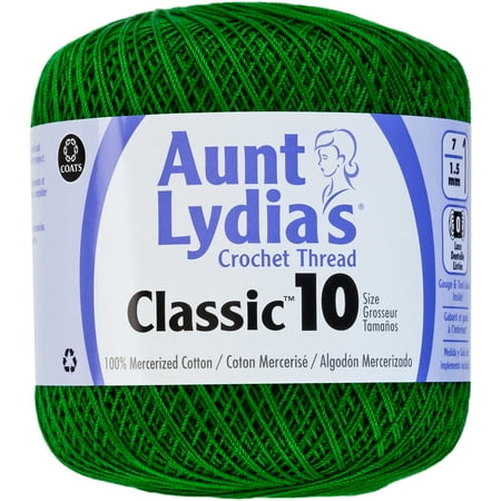 UPC: 0073650907944 | Aunt Lydia s Classic Crochet Thread Size 10-Myrtle Green