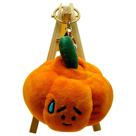 Cartoon Pumpkin Keychain Plush Pumpkin Charm Cute Key Ring Vintage Halloween Accessories for Purse Backpack Decoration