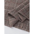 thumbnail image 6 of High Waist A-Line Plaid Skirt for Women Button Front Flared Midi Long Office Workwear Elegant, 6 of 7