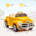 thumbnail image 6 of EastVita 12V Ride on Car for Kids Ages 3-5, Battery Powered Ride-on Toys W/Parent Remote, Music Player, 4 Wheel Cushion, Kids Electric Cars with 2 Speed, Dual Doors, Front & Rear Headlights yellow, 6 of 8