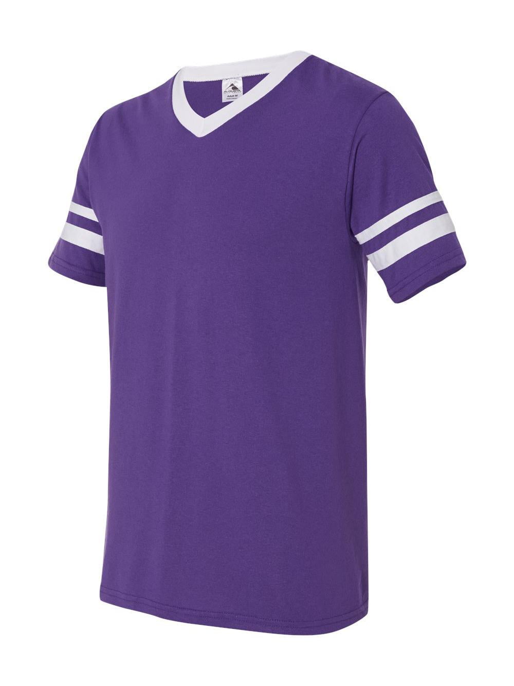 Augusta Sportswear V-Neck Jersey with Striped Sleeves Size up to 3XL ...