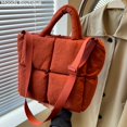 thumbnail image 2 of Bolsos cruzados de hombro cuadrados MOODS para mujer, nuevos bolsos de mano acolchados de algodón de moda de primavera 2024, bolso de mano acolchado de gran capacidad de lujo, 2 of 5