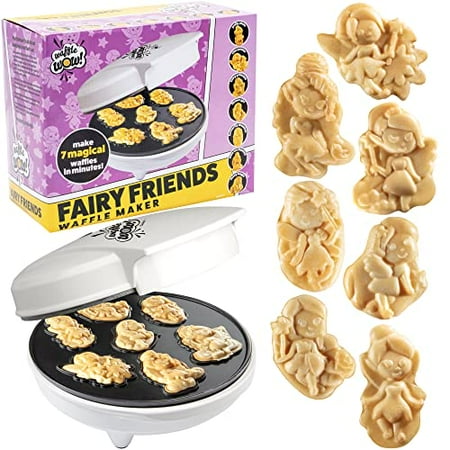 

Fairy Mini Waffle Maker- Creates 7 Different Fairy Shaped Waffles in Minutes- A Fun and Cool Magical Breakfast for Kids & Adults - Electric Non-Stick Waffler Iron Fairies Princess Gift for Girls
