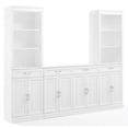thumbnail image 1 of Crosley Furniture Stanton 3-Piece Wood Sideboard & Storage Bookcase Set in White, 1 of 16