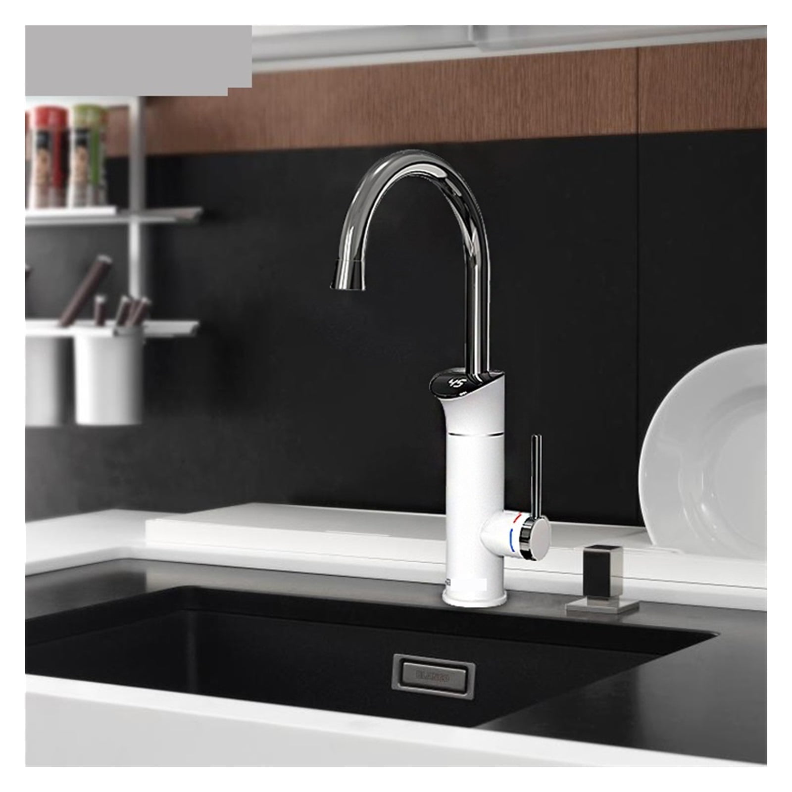 Kitchen Water Heater Flowing Electic Heater Tap Kitchen Faucet 2 in 1 Tankless Water Heating Instant Hot Geyser ,Easy Installation