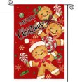 thumbnail image 2 of Sm:)e Gingerbread Man Christmas Garden Flag 12 x 18 Inch, Double-Sided Printing, Outdoor Welcome Decor for Yards, 2 of 8