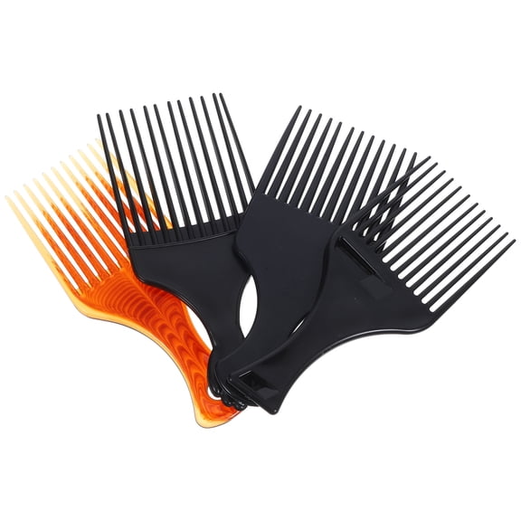 LOLIPPYY 4-Pack Handheld Hair Pick Combs Plastic Hairdressing Tools for Home and Barbershop Styling Use