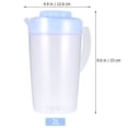 thumbnail image 3 of EeaseCA 1pc Cold Water Pitcher High Temperature Resistant Plastic Beverage Pitcher with Large Capacity for Storage Soy Milk Juice Scented Tea 2L(Blue), 3 of 8