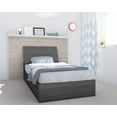 Nexera Tribeca Storage Bed with Headboard, Ebony