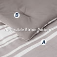 thumbnail image 4 of Juego de Edredón Bedsure King California 7 Piezas Rayas Taupe, 4 of 9