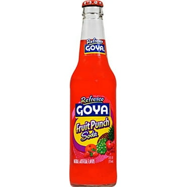 Goya Foods Refresco, Fruit Punch Soda, 12 Fl Oz (Pack of 24)