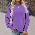 thumbnail image 4 of Chemises de Compression à Manches Longues pour Femmes Col Rond Chandail en Molleton Ample Surdimensionné Léger Tendance pour Femmes Grande Taille Gris m, 4 of 6